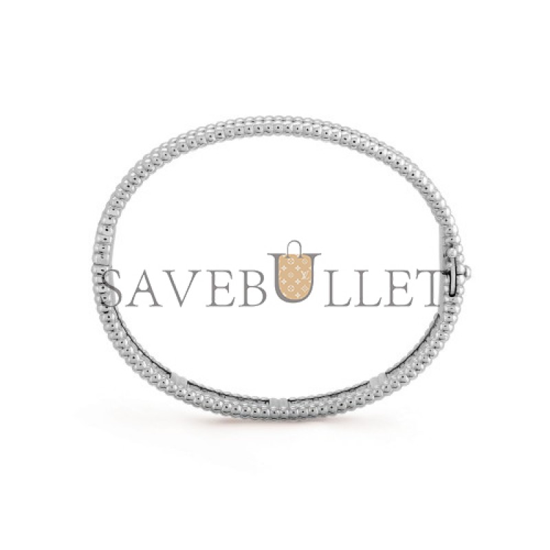 VAN CLEEF ARPELS PERLÉE DIAMONDS BRACELET, 3 ROWS, SMALL MODEL - WHITE GOLD, DIAMOND VCARO14800 VAN CLEEF ARPELS PERLÉE DIAMONDS BRACELET, 3 ROWS, SMALL MODEL - WHITE GOLD, DIAMOND VCARO14800