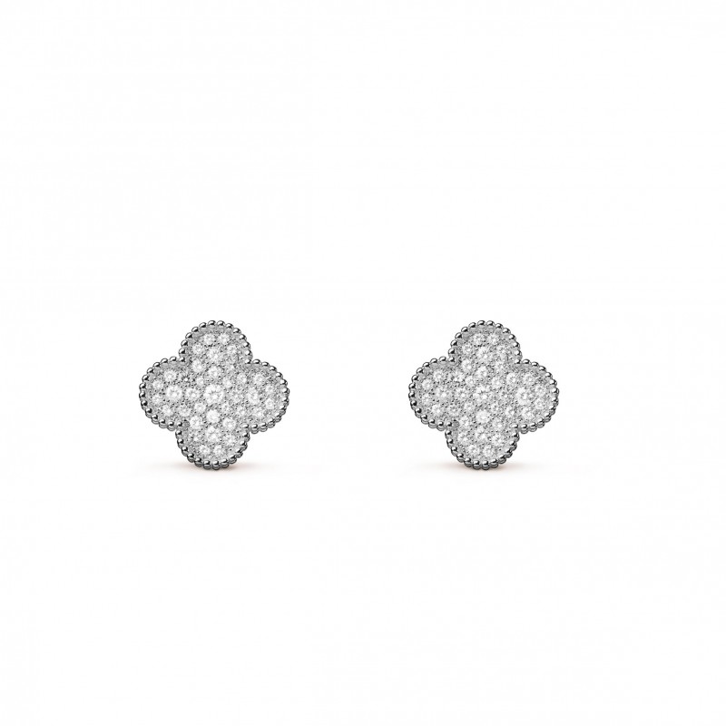 VAN CLEEF ARPELS MAGIC ALHAMBRA EARRINGS - WHITE GOLD, DIAMOND VCARN9ZR00 VAN CLEEF ARPELS MAGIC ALHAMBRA EARRINGS - WHITE GOLD, DIAMOND VCARN9ZR00