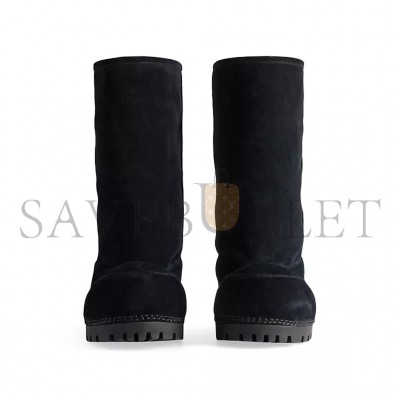 BALENCIAGA ALASKAN FUR BLACK CALFSKIN SYNTHETIC HIGH BOOTS 802177WBFC15000 BALENCIAGA ALASKAN FUR BLACK CALFSKIN SYNTHETIC HIGH BOOTS 802177WBFC15000