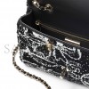 CHANEL MASTER FLAP BAG SEQUINS & GOLD-TONE METAL BLACK & WHITE AS4561 (21*14*8cm) CHANEL MASTER FLAP BAG SEQUINS & GOLD-TONE METAL BLACK & WHITE AS4561 (21*14*8cm)