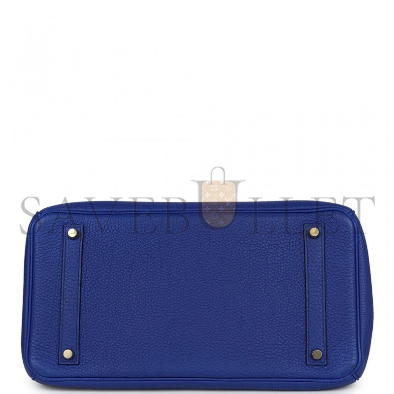 HERMÈS BIRKIN 35 BLEU ELECTRIC TOGO GOLD HARDWARE (35*28*6cm)