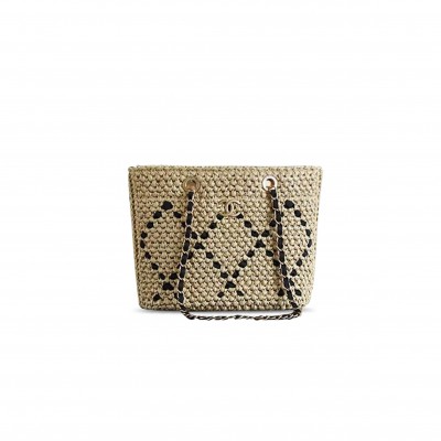 CHANEL WOVEN SHOPPING BAG (32*23*14cm) CHANEL WOVEN SHOPPING BAG (32*23*14cm)