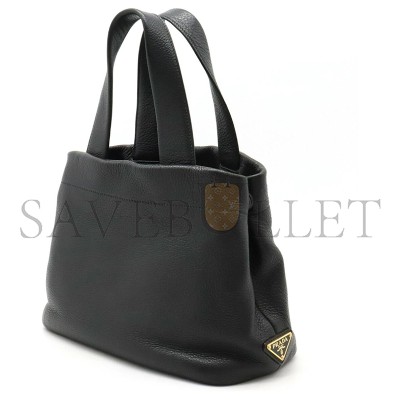 PRADA PERFORATED SMALL LEATHER TOTE BAG BLACK 1BC384 (32*24*14cm) PRADA PERFORATED SMALL LEATHER TOTE BAG BLACK 1BC384 (32*24*14cm)