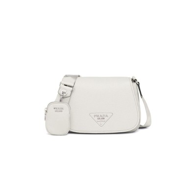 PRADA LEATHER CROSSBODY BAG 1BD293 (24*17*9.5cm) PRADA LEATHER CROSSBODY BAG 1BD293 (24*17*9.5cm)