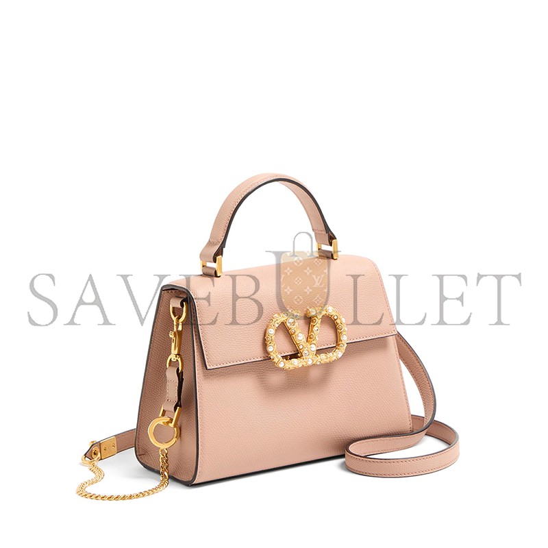 VALENTINO GARAVANI VSLING SMALL HANDBAG IN GRAINY CALFSKIN WITH JEWEL LOGO 7W2B0F53XPW_DYF (22*17*9cm) VALENTINO GARAVANI VSLING SMALL HANDBAG IN GRAINY CALFSKIN WITH JEWEL LOGO 7W2B0F53XPW_DYF (22*17*9cm)