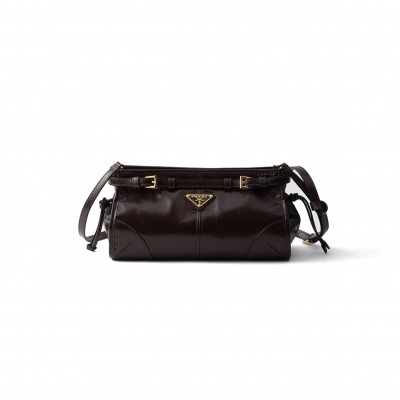 PRADA BONNIE SMALL LEATHER SHOULDER BAG 1BH215 (26*14*12cm)