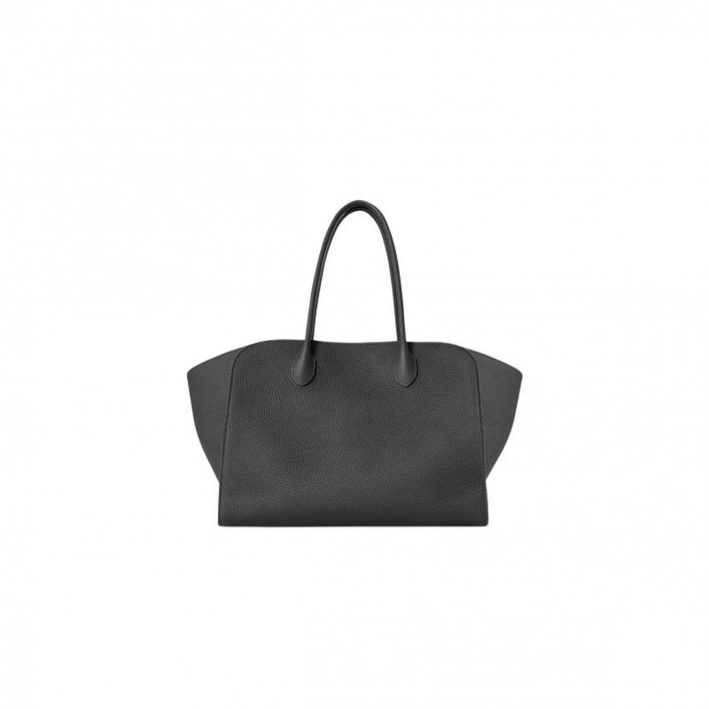THE ROW MARLO BLACK GRAIN LEATHER TOTE BAG W1800L132DOK (35*26*16cm)
