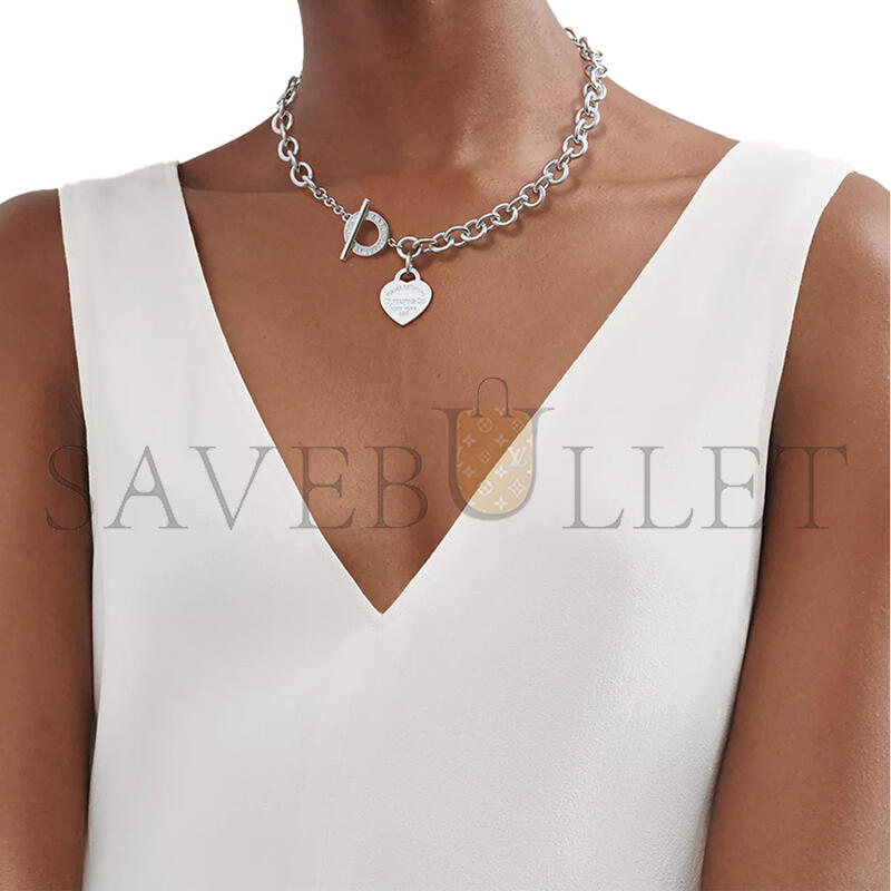 TIFFANY HEART TAG TOGGLE NECKLACE IN SILVER 1155147822
