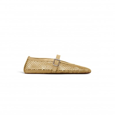 ALAÏA BALLET FLATS IN FISHNET AA3A029TK007