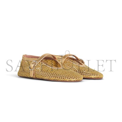 ALAÏA BALLET FLATS IN LAMINATED FISHNET AA3A029TK028 - 220 ALAÏA BALLET FLATS IN LAMINATED FISHNET AA3A029TK028 - 220