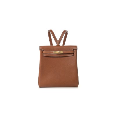 HERMÈS MASTER HANDBAGS KELLY ADO 37 BACKPACK GOLD KYADO2237TGGP (22*21*9cm)