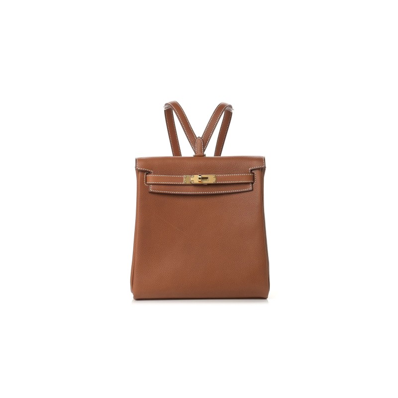 HERMÈS MASTER HANDBAGS KELLY ADO 37 BACKPACK GOLD KYADO2237TGGP (22*21*9cm)
