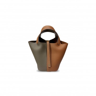HERMÈS MASTER PICOTIN LOCK 18 CLEMENCE GOLD HARDWARE (18*18*13cm) HERMÈS MASTER PICOTIN LOCK 18 CLEMENCE GOLD HARDWARE (18*18*13cm)