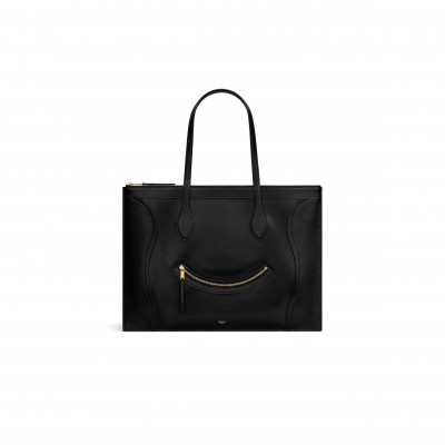 CELINE FLAT CABAS NEW LUGGAGE IN GLOSSY CALFSKIN 123963GW4.38NO (44.5*31.5*0.5cm)