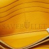 HERMES JAUNE EPSOM LEATHER KELLY LONGUE WALLET PALLADIUM HARDWARE (20*12*2cm)