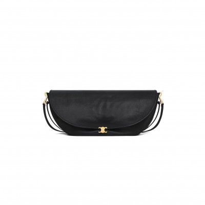 CELINE HALFMOON SOFT TRIOMPHE BAG IN SUPPLE SHINY LAMBSKIN 124142T88.38NO (46*19*10cm)