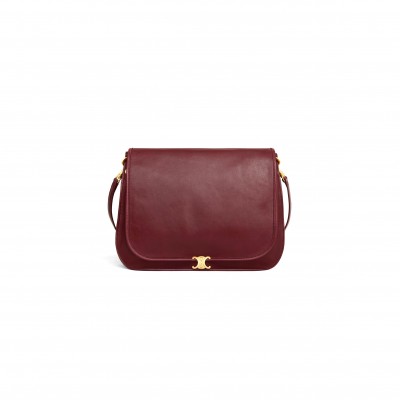CELINE SOFT TRIOMPHE BESACE IN SUPPLE SHINY LAMBSKIN 123632T88.28PO (34*25*13cm)