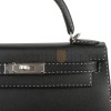 HERMES KELLY 28 GRAINED MONSIEUR UN POINT SUR DEUXKELLY SELLIER BLACK (28*22*10cm)