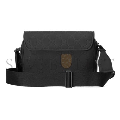 GUCCI GG RUBBER-EFFECT CROSSBODY BAG 775097 (26*19*7cm)