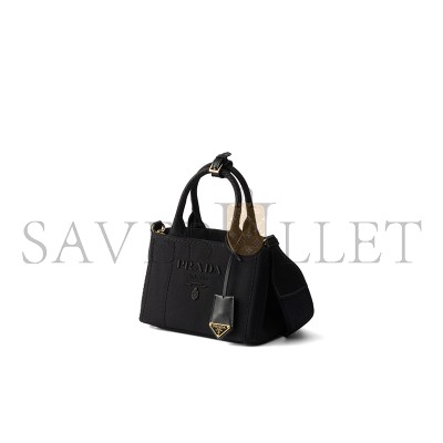 PRADA JARDINIÈRE MINI COTTON CANVAS HANDBAG 1BA038 (22*15*13cm) PRADA JARDINIÈRE MINI COTTON CANVAS HANDBAG 1BA038 (22*15*13cm)