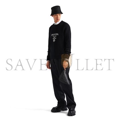 PRADA WOOL AND CASHMERE CREW-NECK SWEATER UMB223