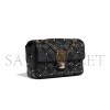 CHANEL BLACK LAMBSKIN QUILTED PEARL STUDDED FLAP BAG WITH GHW (24*16*7.5cm)