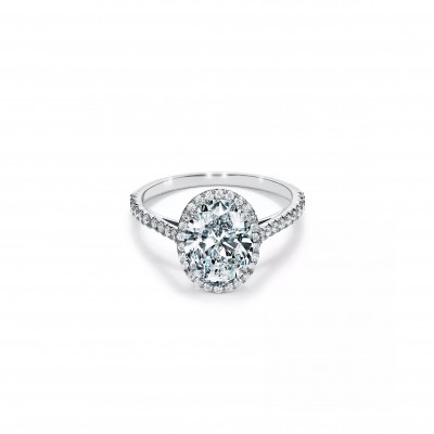 TIFFANY SOLESTE OVAL HALO ENGAGEMENT RING 44819296