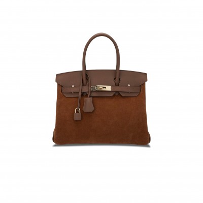 HERMES MASTER BIRKIN 30 CHESTNUT GOLD BUCKLE BAG 58822833472 (30*22*16cm)