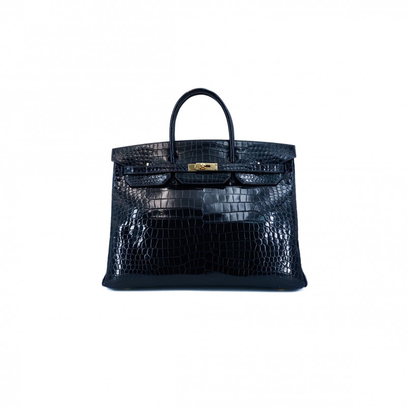 HERMÈS MASTER BIRKIN 40 MATTE BLACK CROCODILE BAG BK3078SCROCOGPN (40*30*21cm)