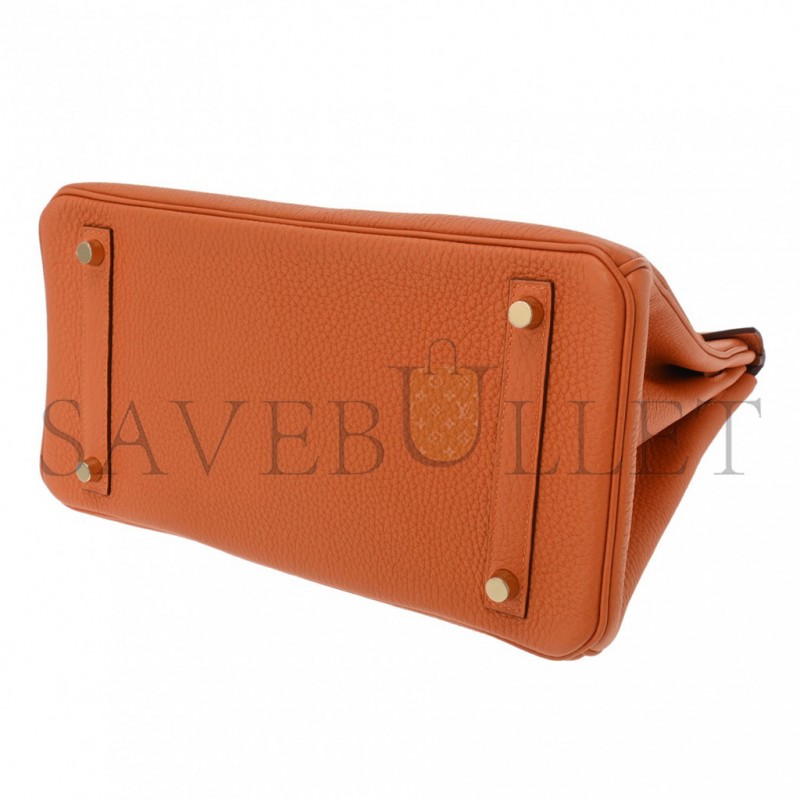 HERMES BIRKIN 35 TOGO LEATHER ORANGE GOLD BUCKLE BAG H028369CC83 (35*28*18cm)