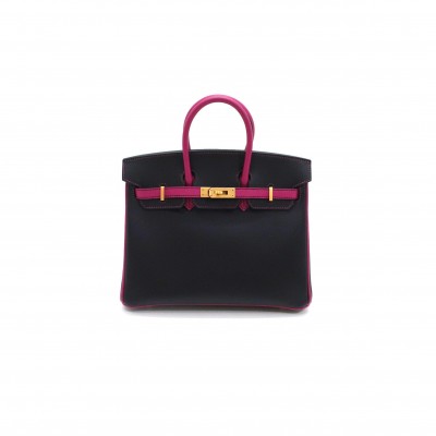 HERMES MASTER BIRKIN 30 EPSOM BLACK AND ROSE RED GOLD BUCKLE H028369CK19 (30*23*15cm)