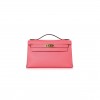 HERMÈS SWIFT KELLY POCHETTE CLUTCH ROSE AZALEE (22*14*7cm) 