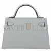 HERMÈS MINI KELLY II BLUE GLACIER EPSOM LEATHER PALLADIUM HARDWARE (19*12*5.5cm) 