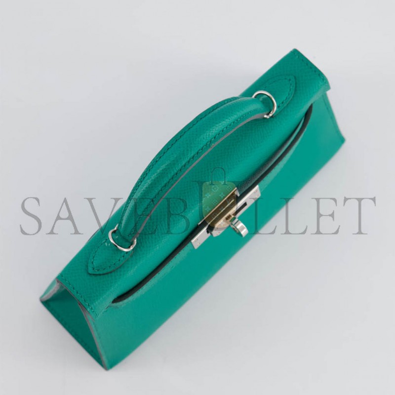 HERMÈS MINI KELLY II BAG EPSOM MALACHITE (19*12*5.5cm) 