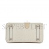 HERMÈS MASTER BIRKIN 25 OSTRICH LEATHER MILKSHAKE WHITE SILVER BUCKLE H041944CK96 (25*20*13cm)
