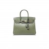 HERMÈS MASTER BIRKIN 30 OSTRICH LEATHER VERT OLIVE GOLD BUCKLE H041933CK81 (30*22*16cm)