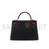 HERMÈS MASTER BLACK & ROUGE H EPSOMKELLY 28 GOLD HARDWARE (28*22*10cm) 
