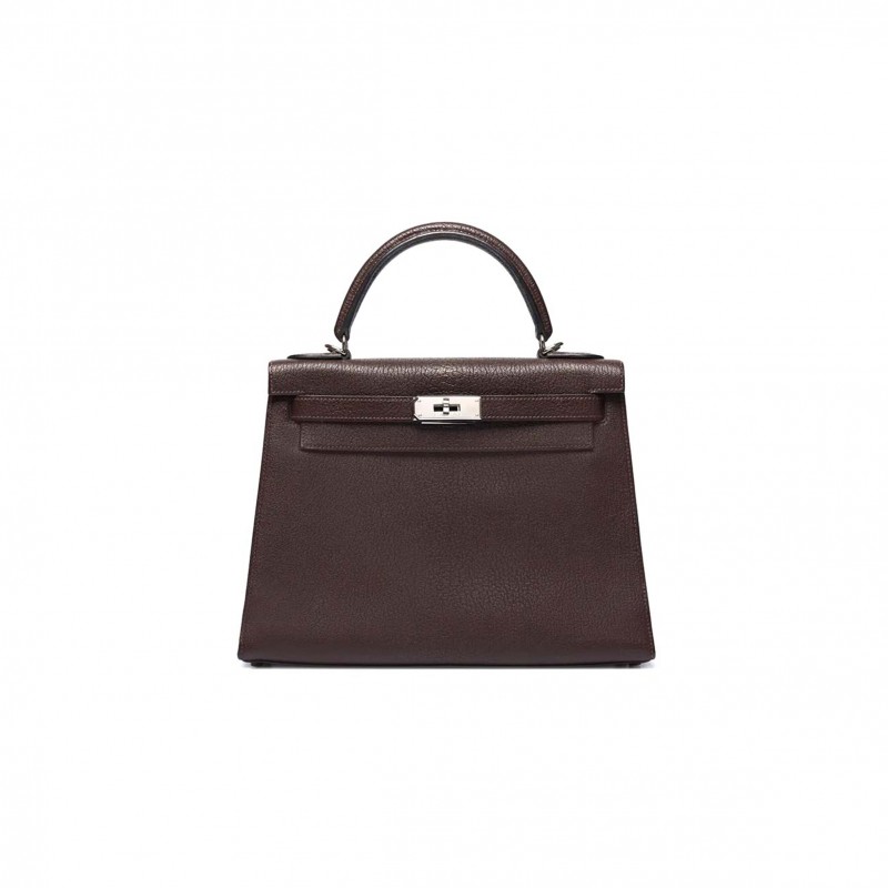 HERMÈS KELLY 25 CHEVRE  HANDBAG (25*17*7cm) 