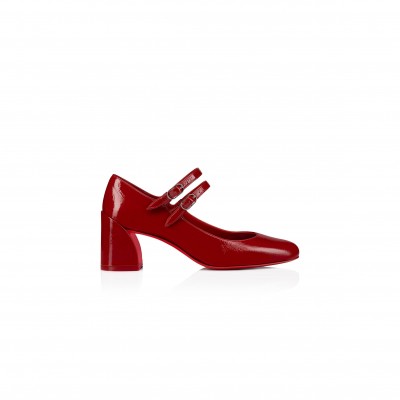 CHRISTIAN LOUBOUTIN MISS JANE 55 MM MARY JANES-VOG PATENT LEATHER-LOUBI-WOMEN 1250478R558