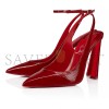 CHRISTIAN LOUBOUTIN CONDORA STRAP 100 MM STRAPPY PUMPS-VOG PATENT LEATHER-LOUBI-WOMEN 1250532R558