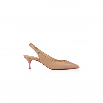 CHRISTIAN LOUBOUTIN SPORTY KATE SLING 55 MM SLING BACK PUMPS-NAPPA LEATHER-BLUSH-WOMEN 3240004N295