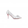 CHRISTIAN LOUBOUTIN JELLY STRASS 80 MM PUMPS - PVC, IRIDESCENT NAPPA LEATHER AND STRASS-SILVER-WOMEN 1240737S339