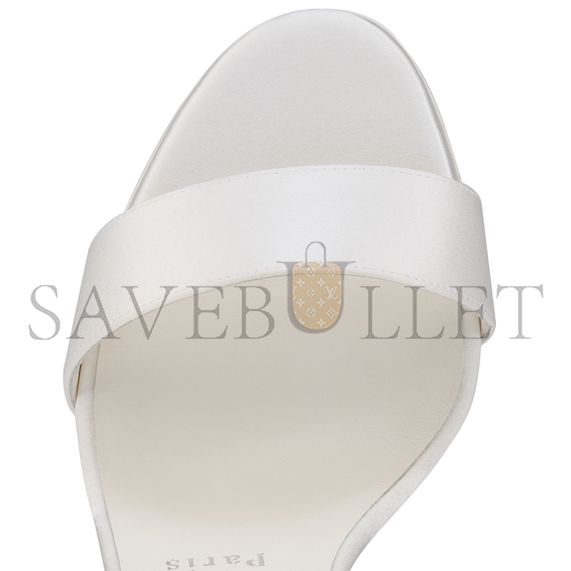 CHRISTIAN LOUBOUTIN SANDALE DU DESERT 100 MM STRAPPY SANDALS CREPE SATIN IVORY WOMEN 3220076W446