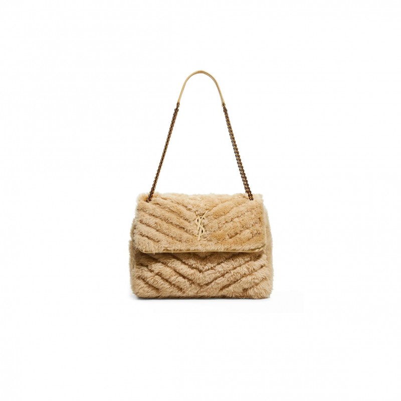 YSL NIKI MEDIUM IN SHEARLING 498894255477 (28*20.5*8.5cm)