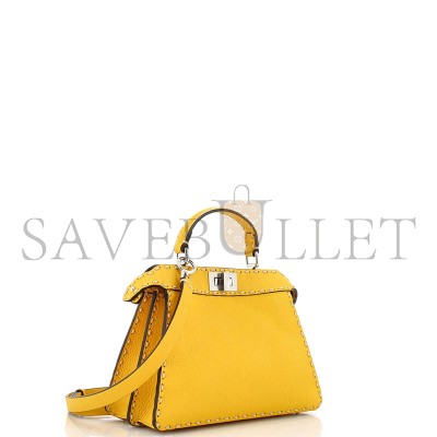 FENDI SELLERIA PEEKABOO ISEEU BAG LEATHER YELLOW (27*20*11cm) FENDI SELLERIA PEEKABOO ISEEU BAG LEATHER YELLOW (27*20*11cm)