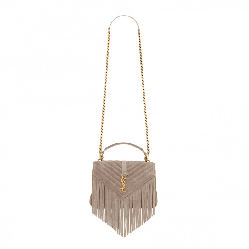 YSL MONOGRAM COLLEGE MEDIUM IN SUEDE 5317050U0I71722 (24*17*6cm)