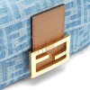FENDI BAGUETTE MINI BAG LIGHT BLUE FF DENIM HANDBAG 8BS017AS3FF1PLM (19.5*11*5cm)