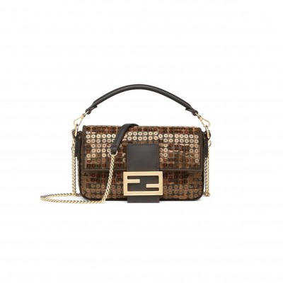 FENDI BAGUETTE GLITTER HANDBAG (19.5*11*5cm)