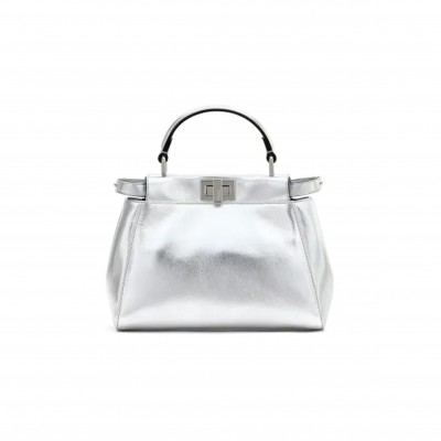 FENDI FF NAPPA MINI PEEKABOO ICONIC SATCHEL  (23*18*11cm) 