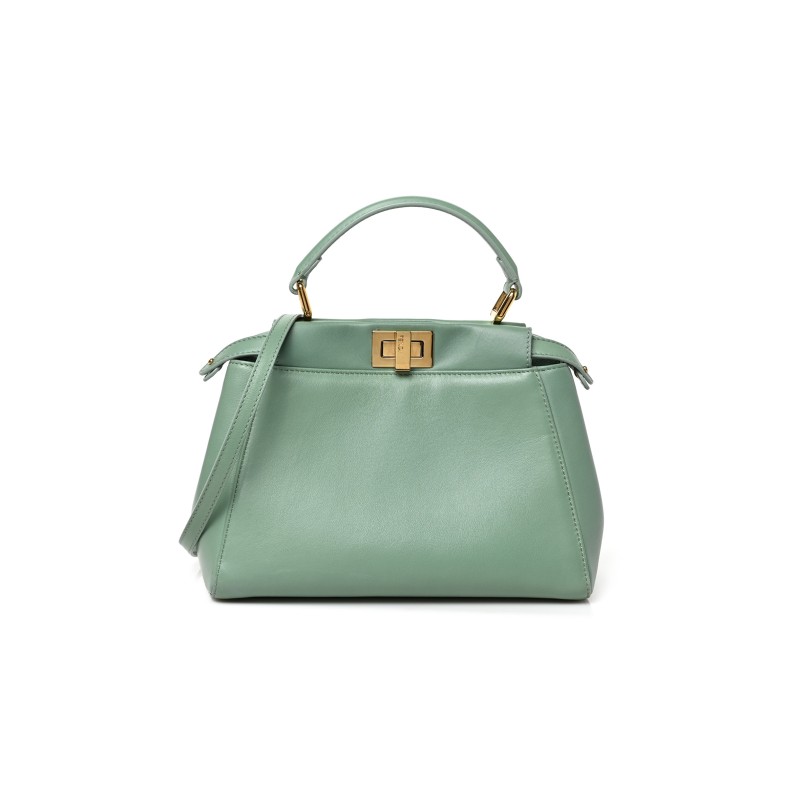 FENDI FF NAPPA MINI PEEKABOO ICONIC SATCHEL  (23*18*11cm) 